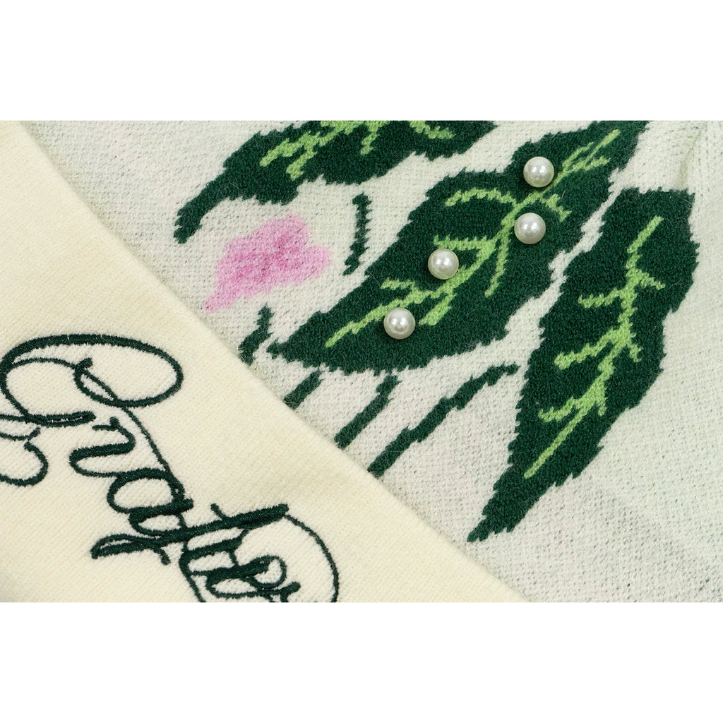 GRAF Pearl Knitted Letter Embroidered Wool Cap