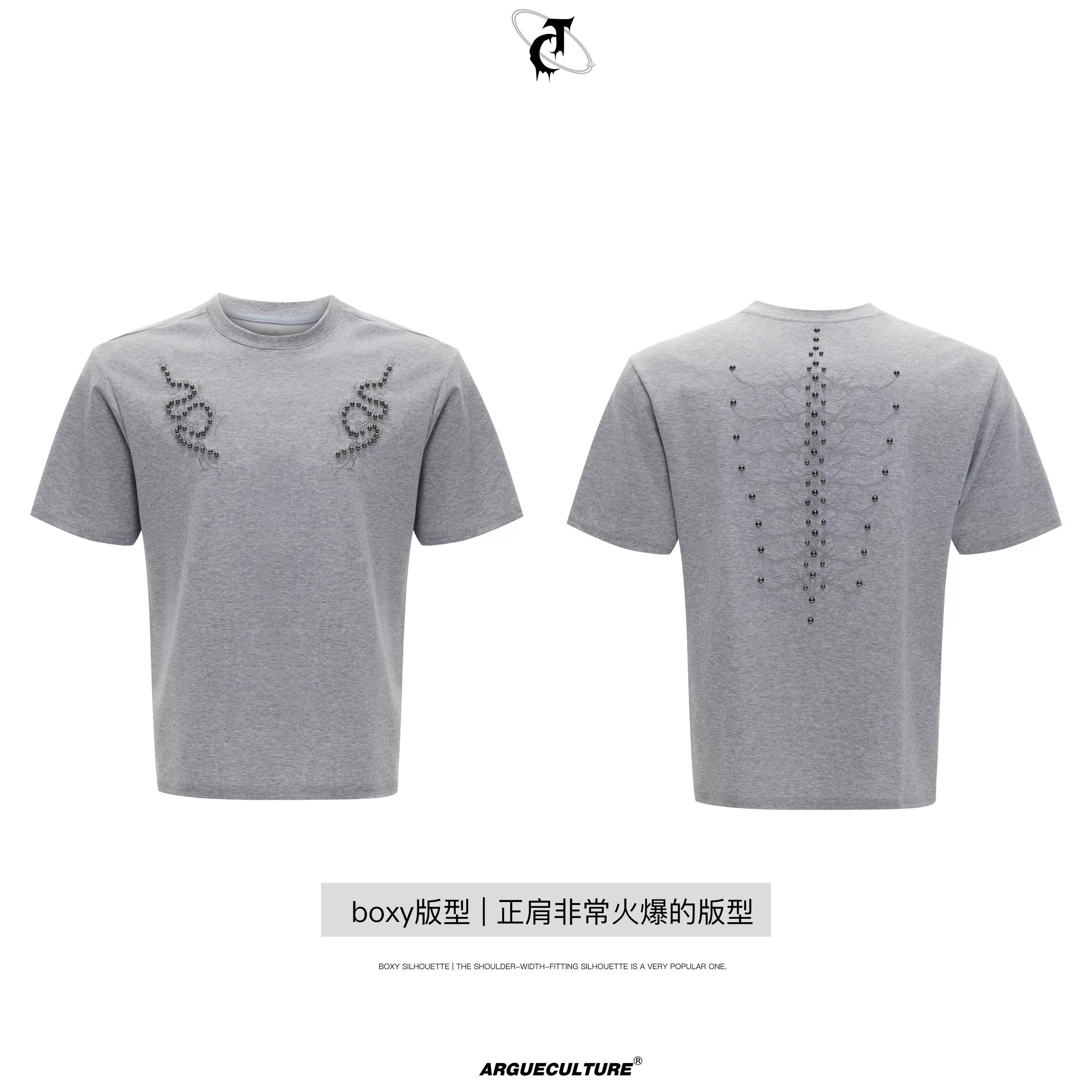 ArguECulturE Vintage Embroidery Slim Shoulder Tee