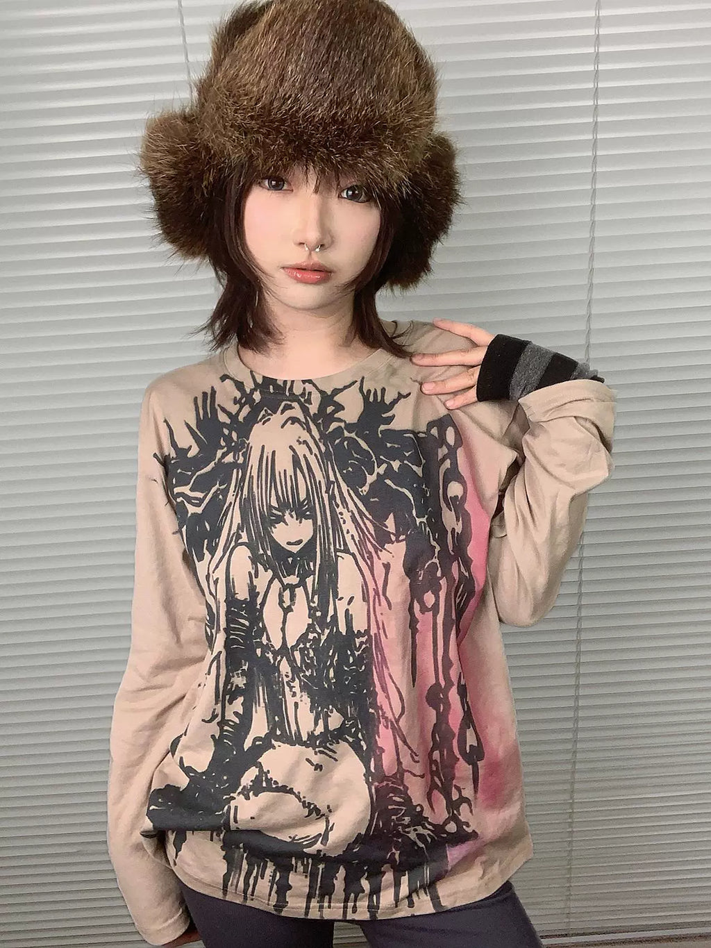 WEBBAR Hell Heart Girl Full of Cotton Long Sleeves