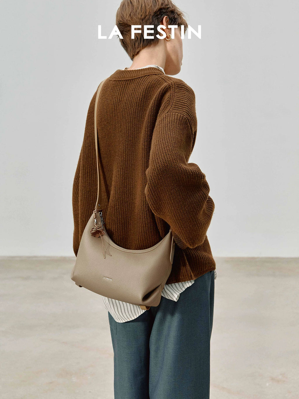 La Festin Leather Crossbody Underarm Bag