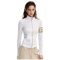 0123Start Striped Zipper Slim Fit Sunscreen Jacket