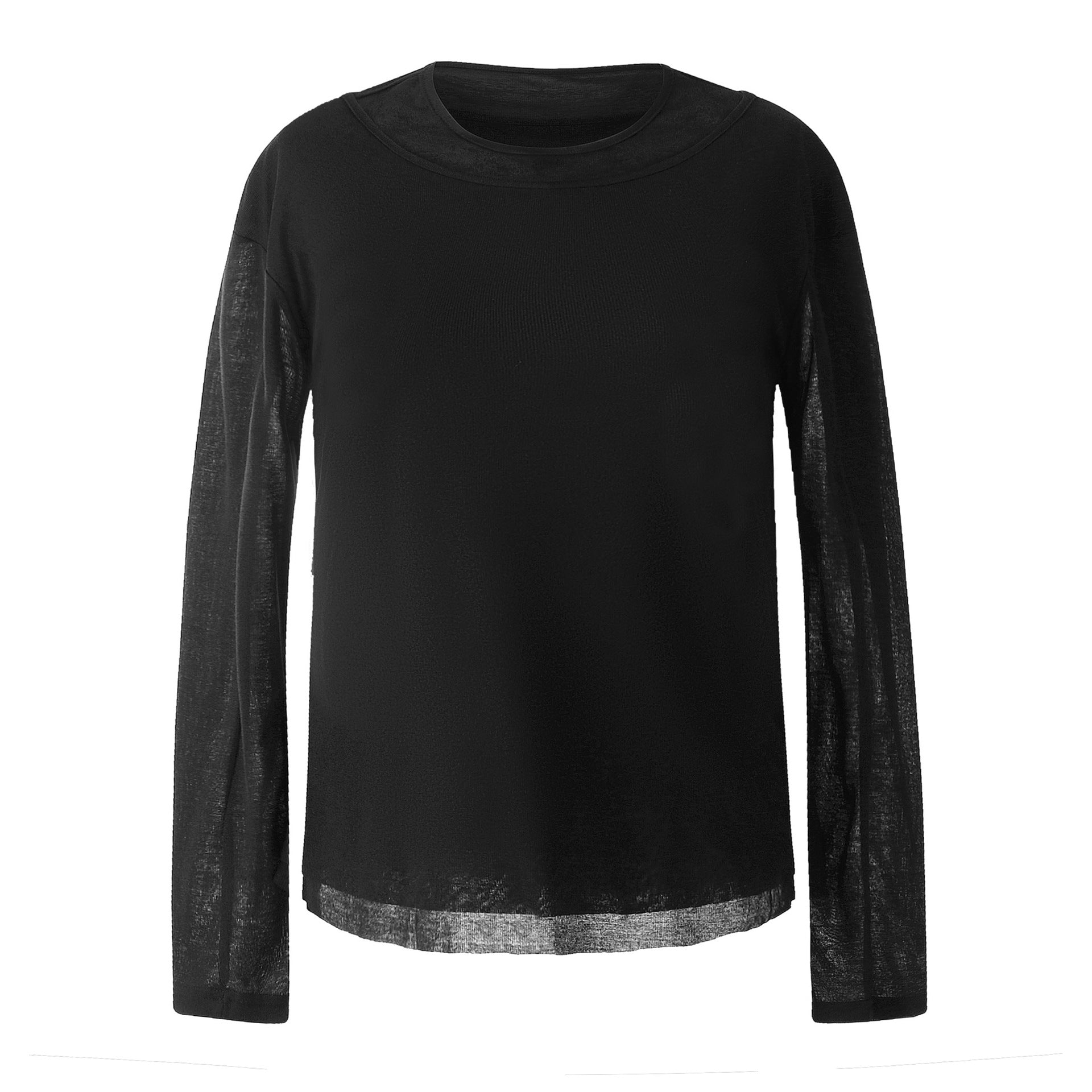 11KN Breathable Simple Anti-wrinkle Skin-friendly Slim Long Sleeves