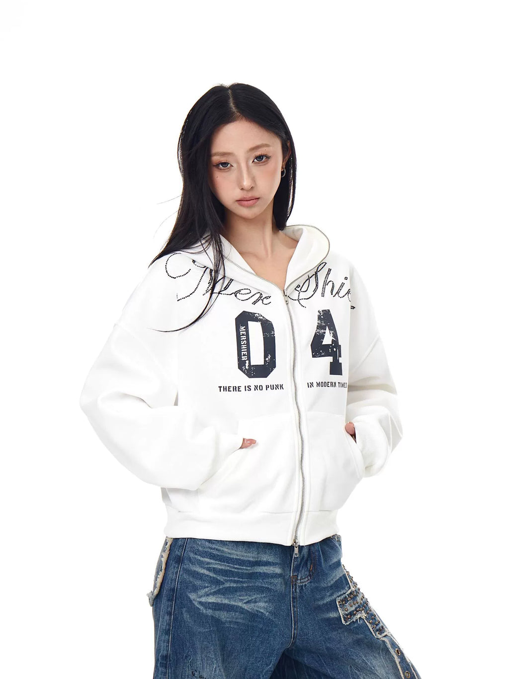 BLACKLISTS Vintage Alphabet Hot Diamond Sweater Jacket