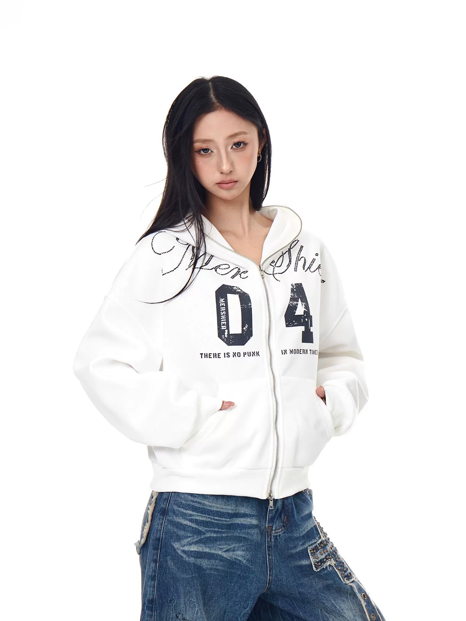BLACKLISTS Vintage Alphabet Hot Diamond Sweater Jacket