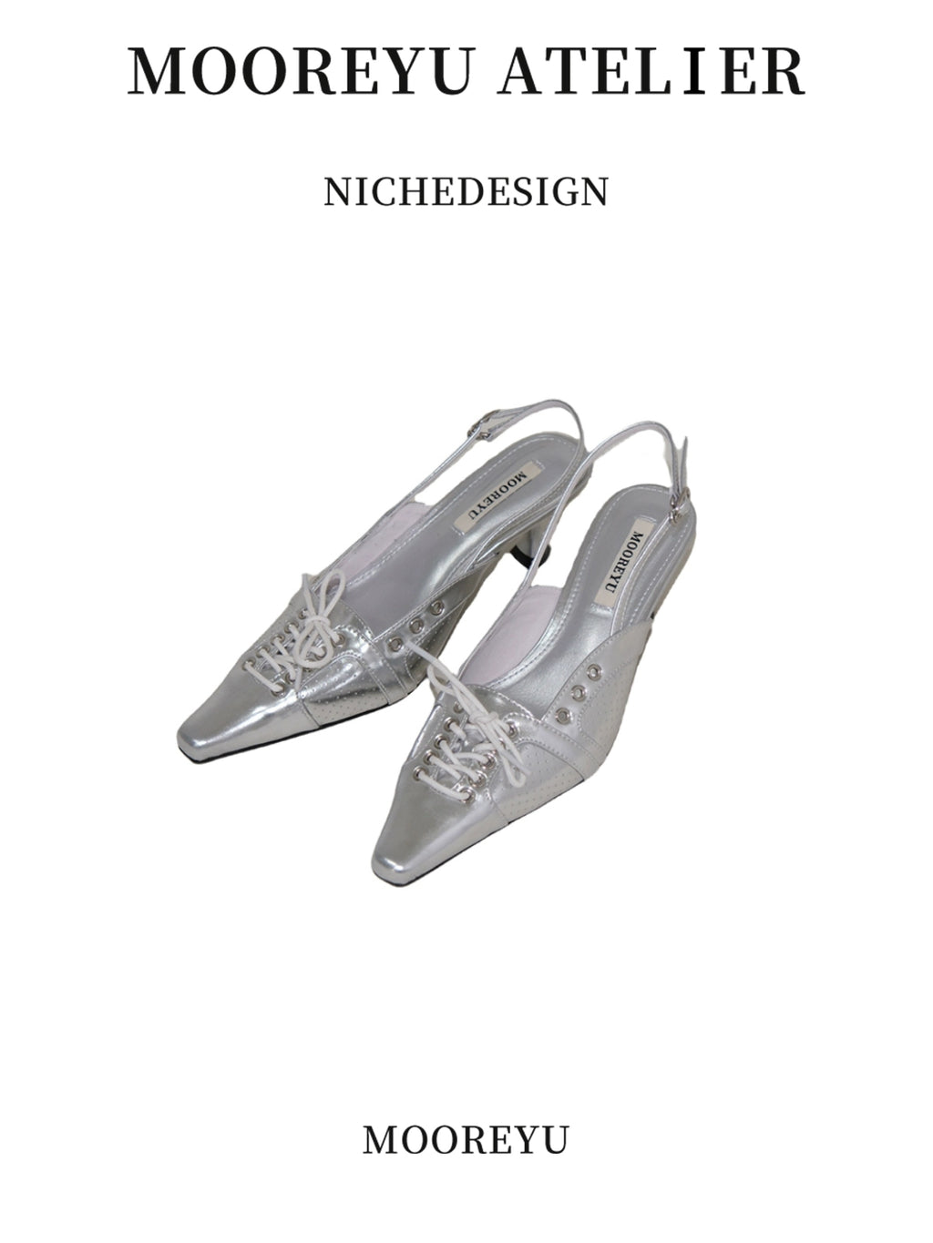 Mooreyu Bow Bag Head Temperament Strap High Heels