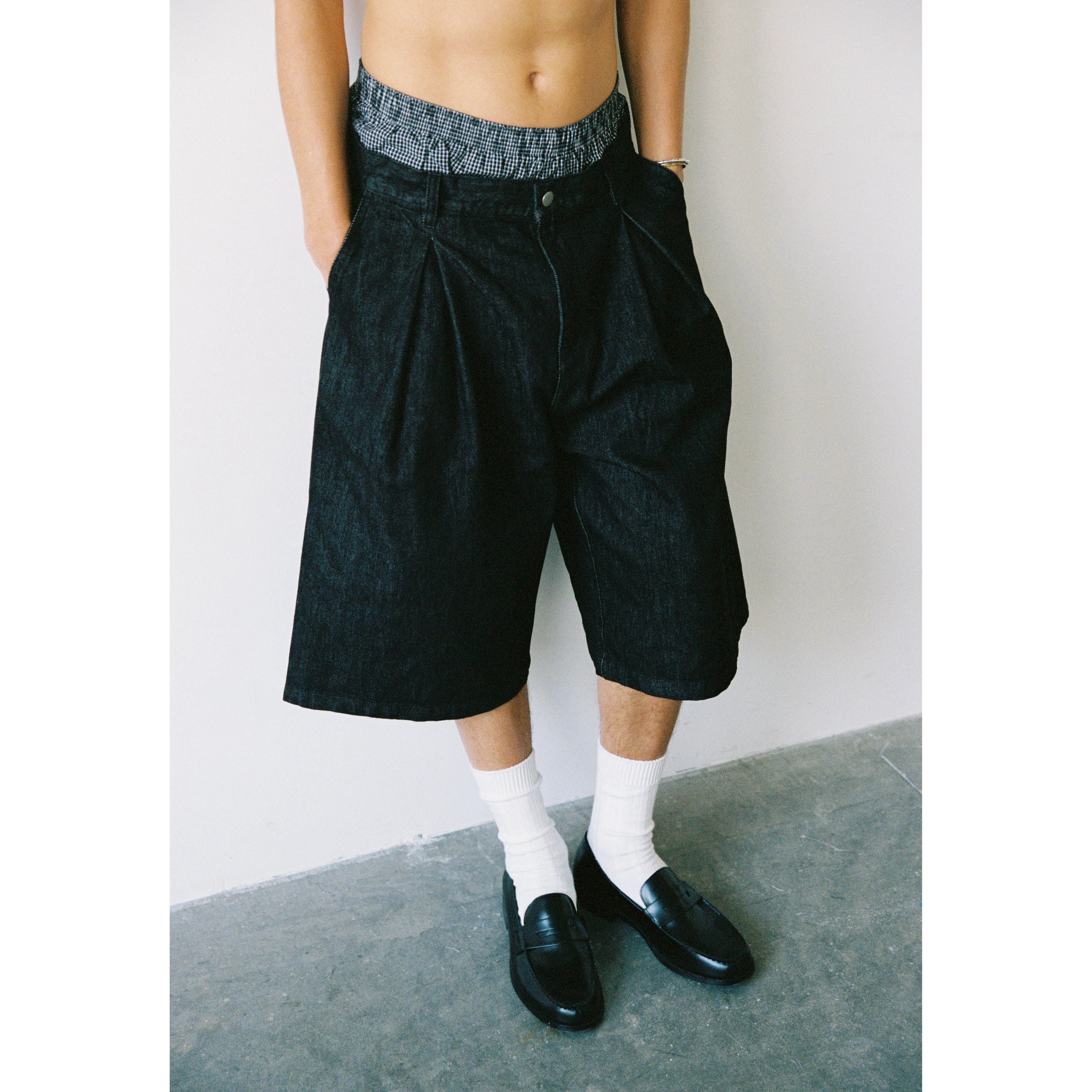 Anniehall Large Silhouette Denim Shorts