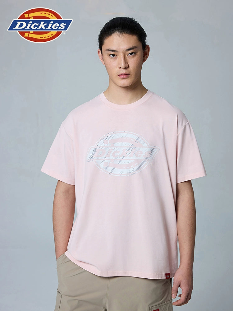 Dickies Marble Texture Large LOGO Printing Loose Tee