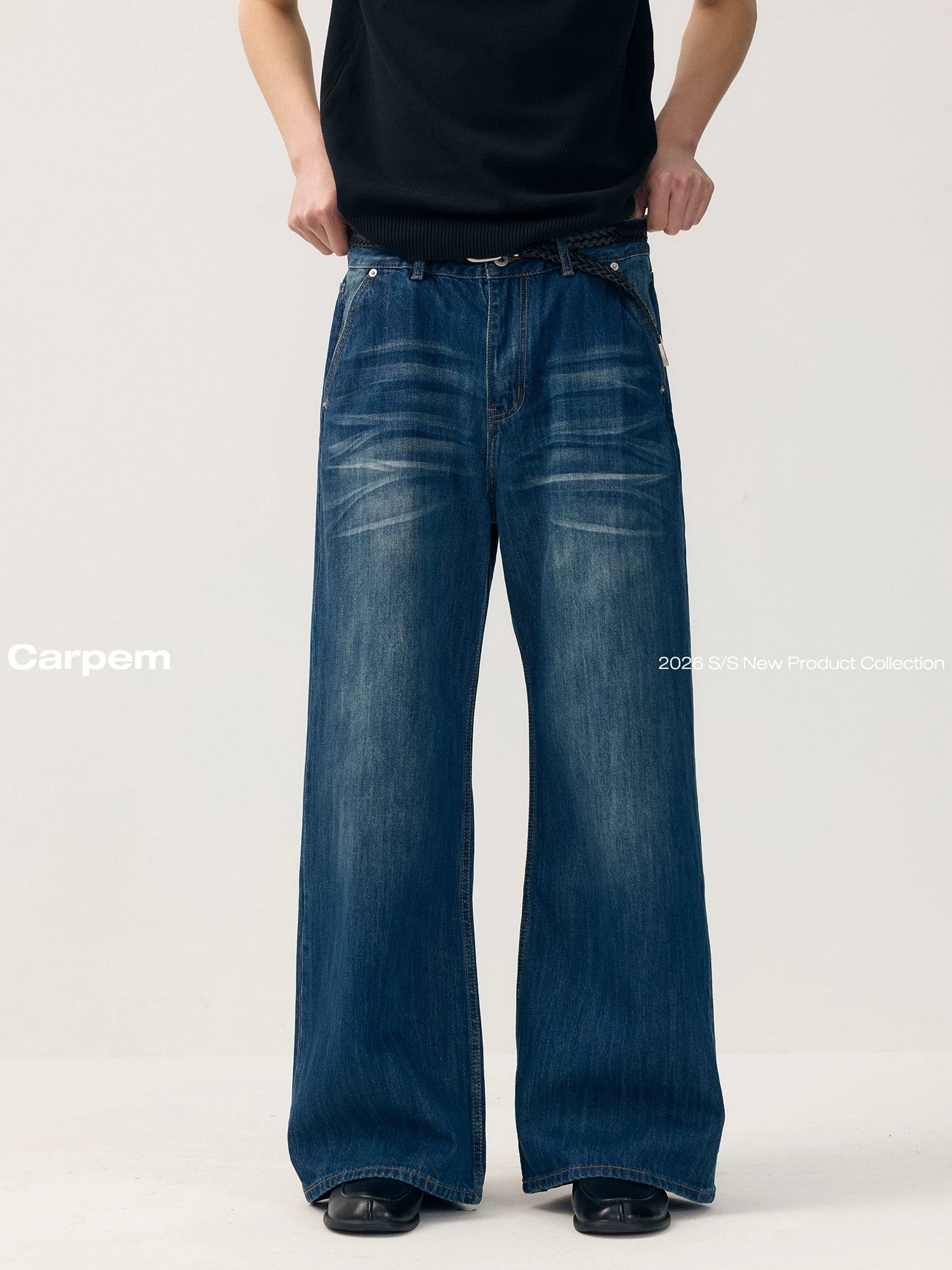 CARPEM Cat Whisker Straight Washed Jeans