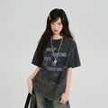 Girlyhalo Vintage Smudge Print Loose Tee