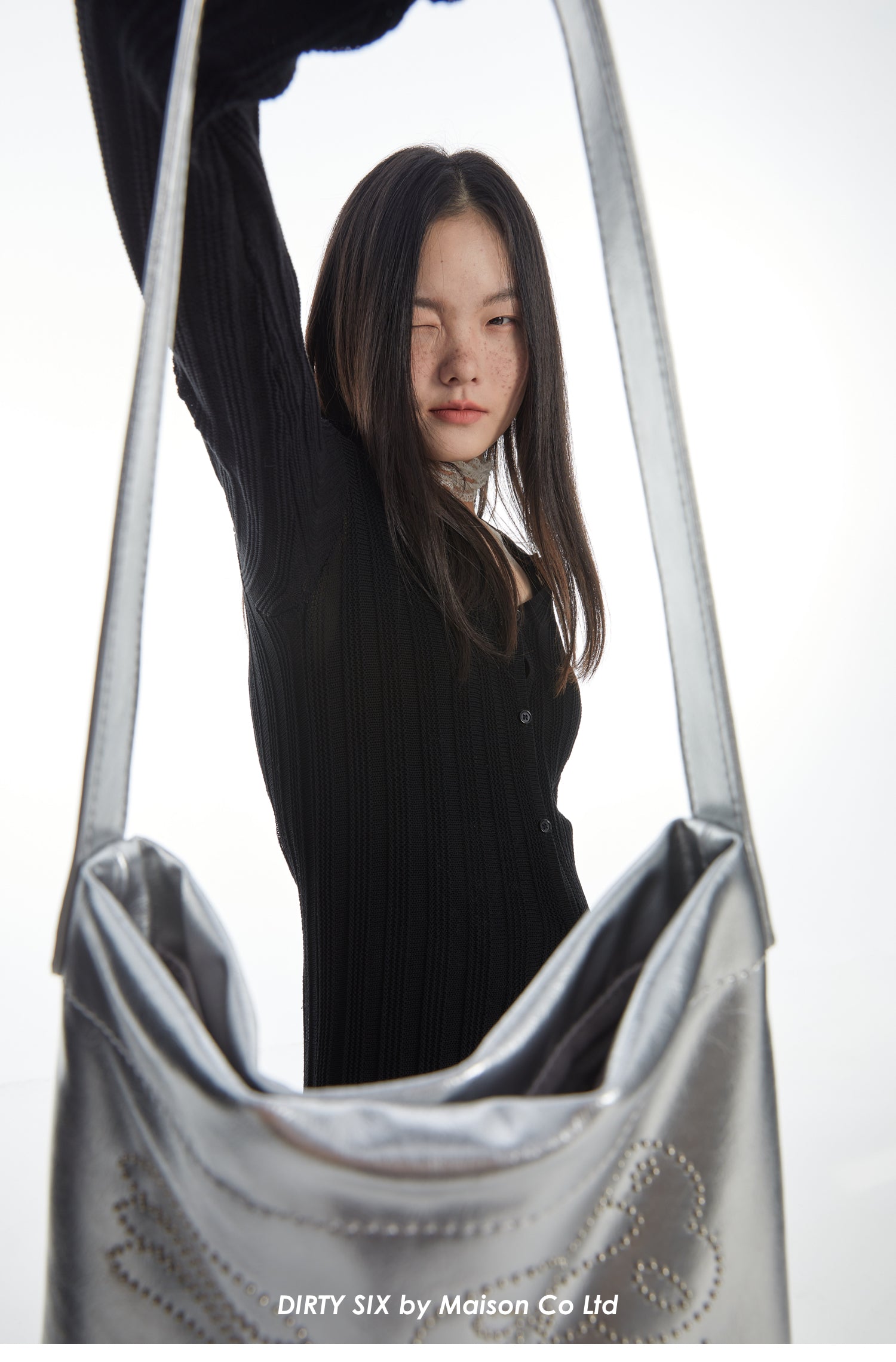 DirtySix Cow Split Leather bang bang franc small flower bag "FAFA" millet nail design