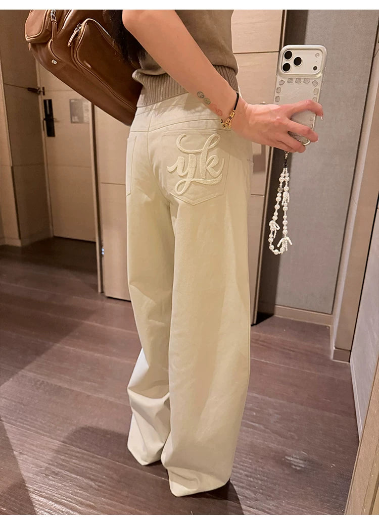 YOUNG KYLIN Straight Wide-leg Slacks