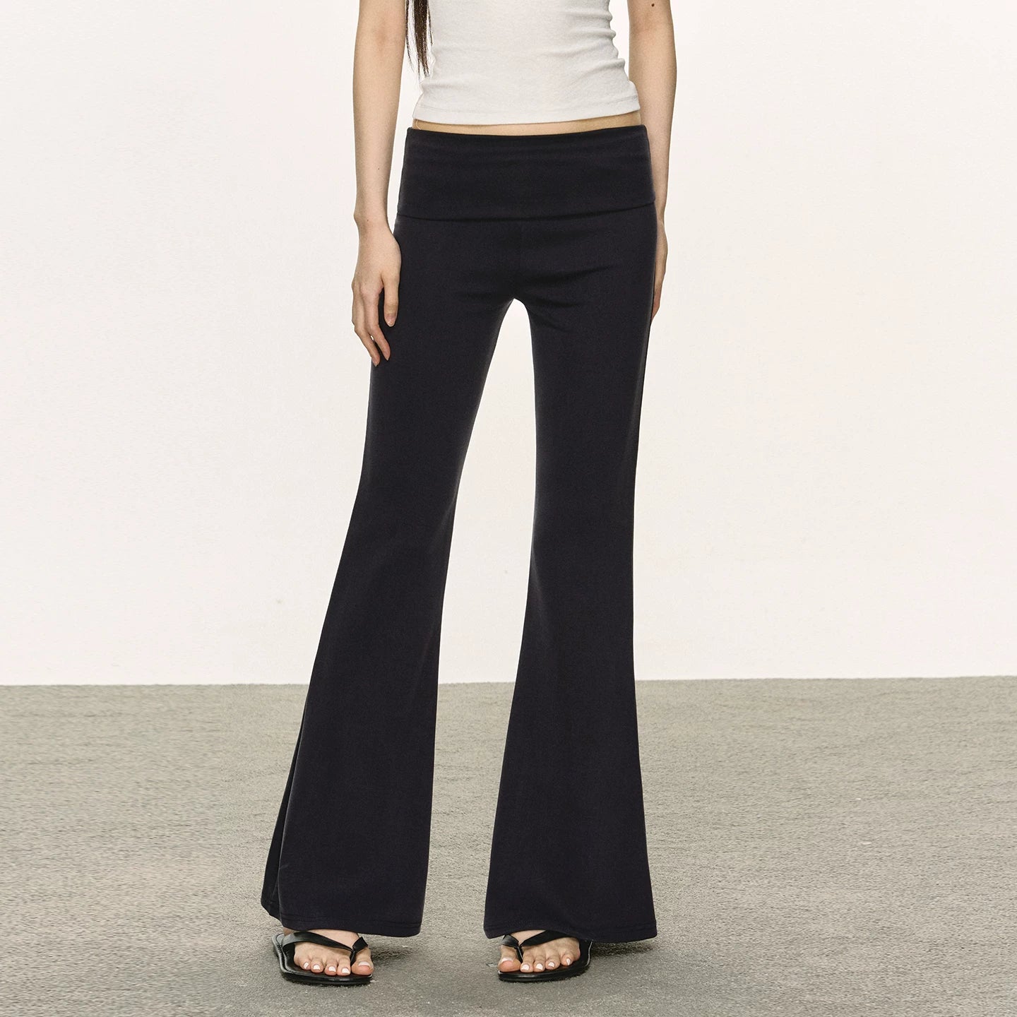Anna Aneae Vintage Micro-pull Casual Pants