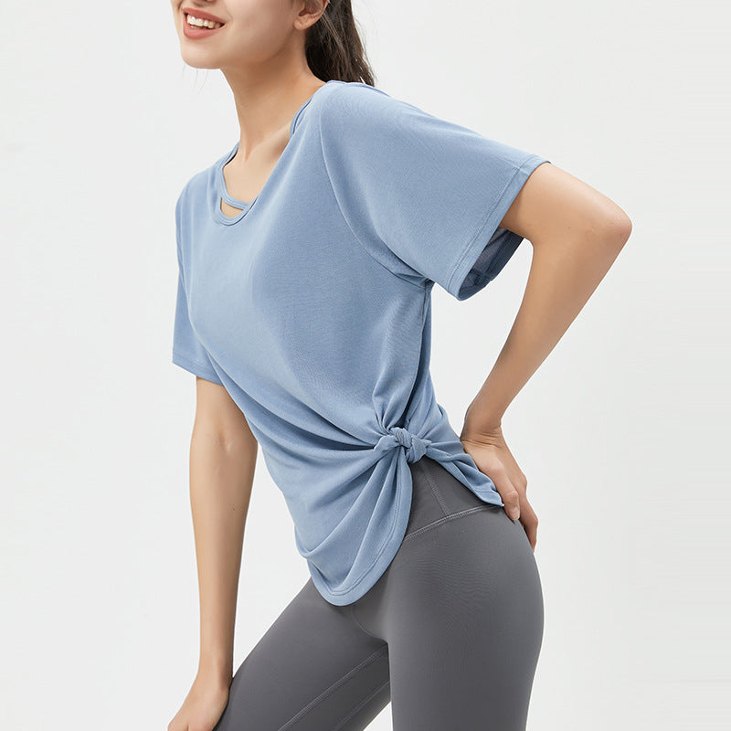 Athena Lulu Thin Yoga Clothes Breathable Running Fitness Blouse