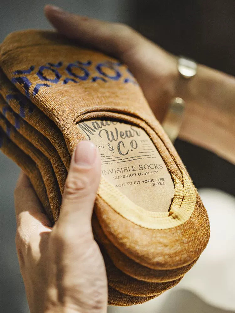Maden Vintage Shallow Mouth Invisible Boat Socks and Shorts