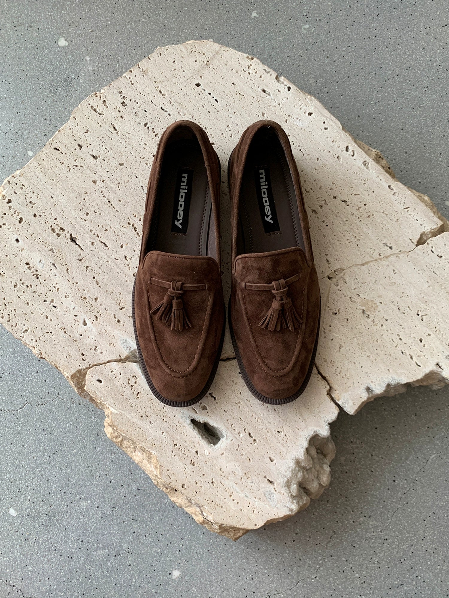 Milooey Leather Suede Fringed Loafers
