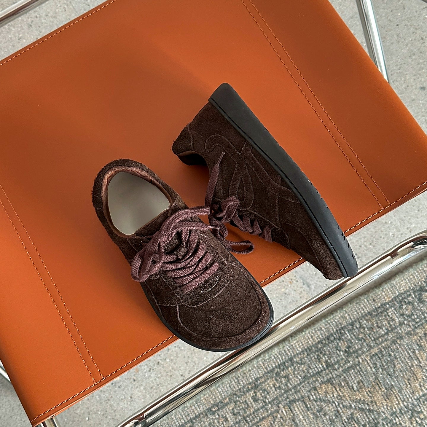 Lidaren Produced Leather Vintage Inner Heightening Casual Versatile Shoes