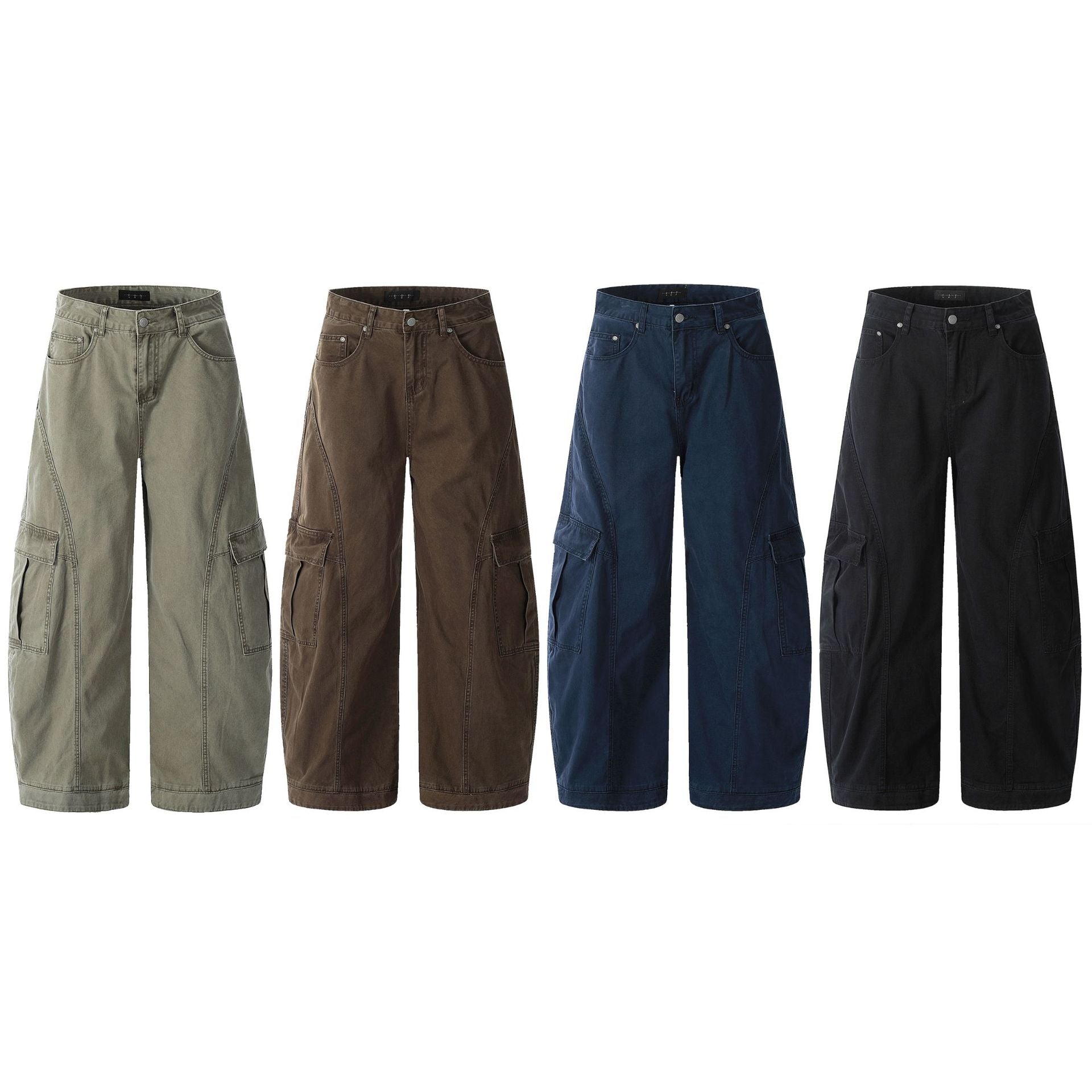 11KN Retro Loose and Thin Casual Wide-leg Trousers