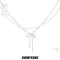SUMIYAKI Double Bow Pearl Necklace