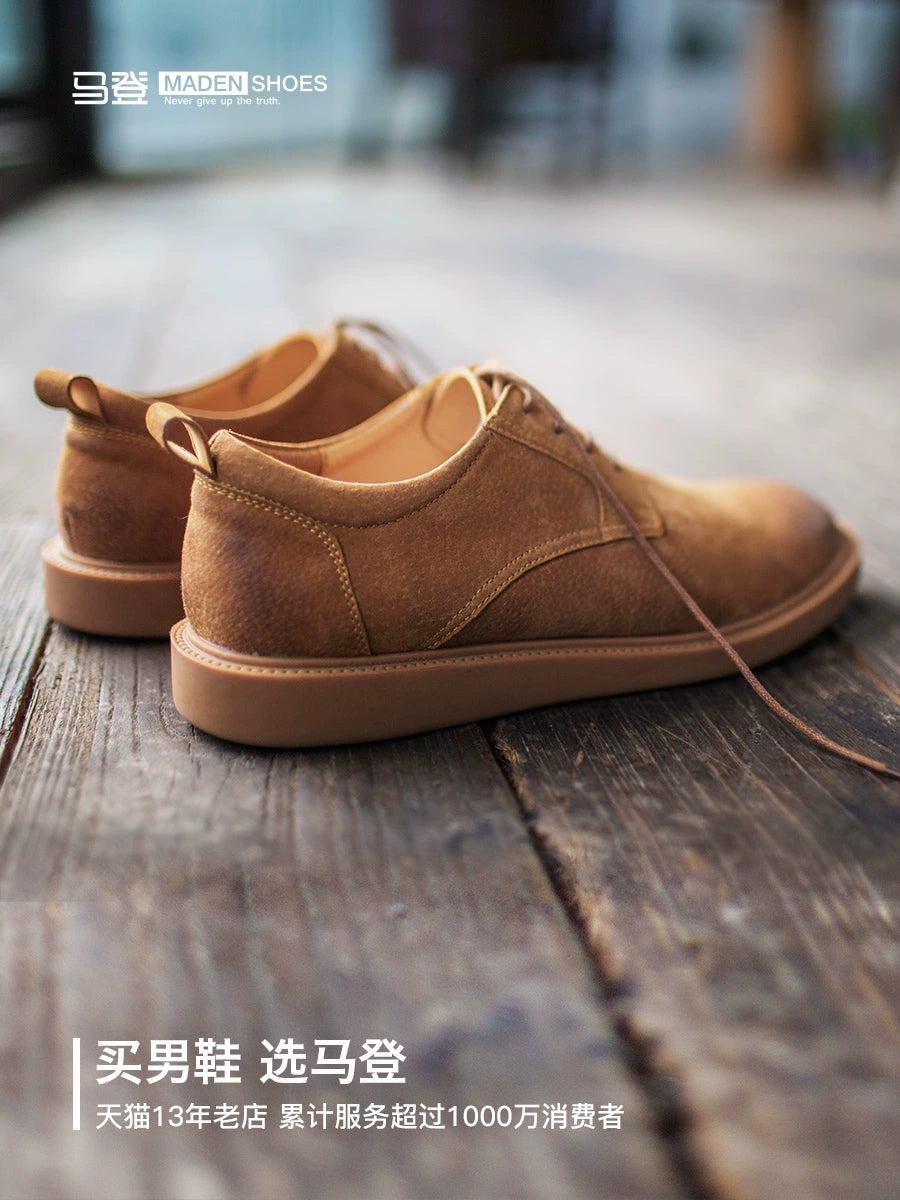 Maden Retro Low-top Casual Big-head Leather Shoes