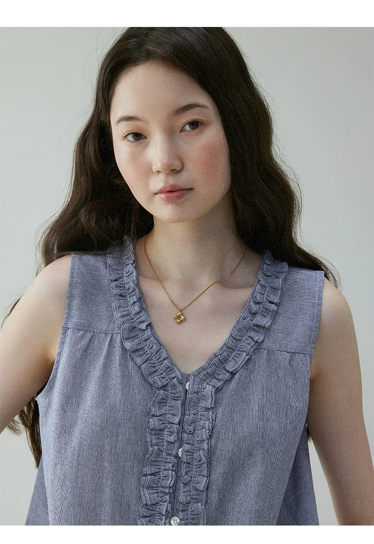 VOOE Front and Rear Two Wear Lace Vest Shirts