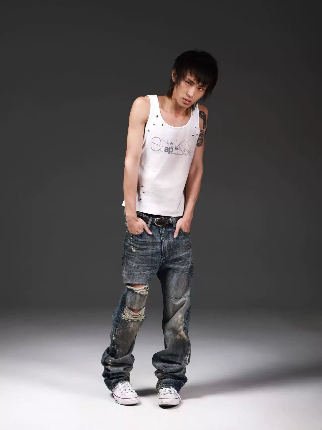 DETW Retro Flared Layered Jeans