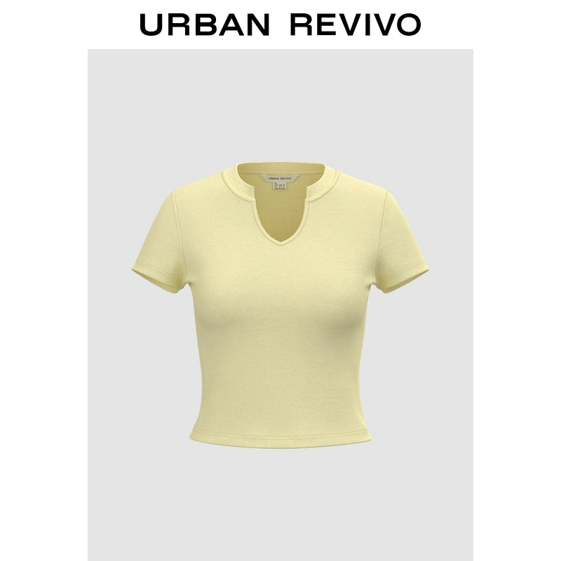 URBAN REVIVO Simple Casual Versatile Tee