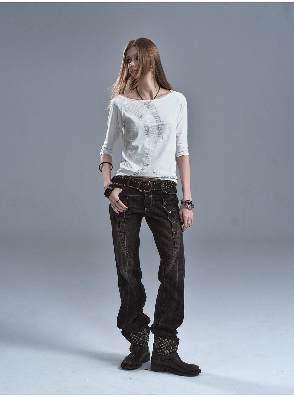 WearAndtear Light and Slightly Transparent One-word Collar Casual Tee