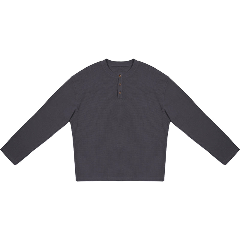 O3PARK Japanese Casual Collarless Polo Shirt