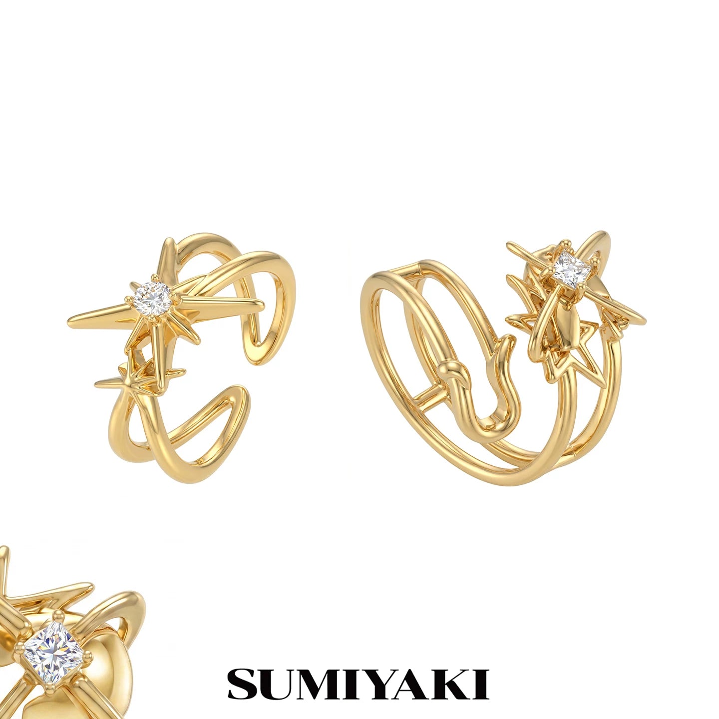 SUMIYAKI Double-layer High-end Light Luxury Ring