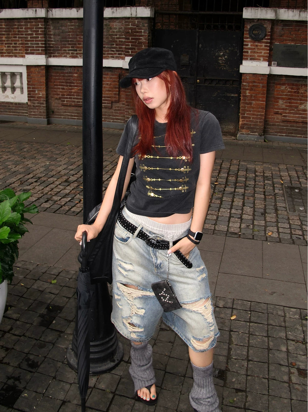 EAHO Shoulder Casual Versatile Tee