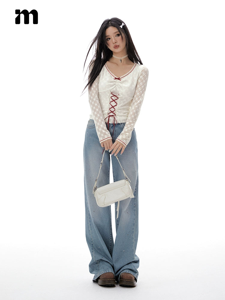 Imone Lace Bow Long Sleeve