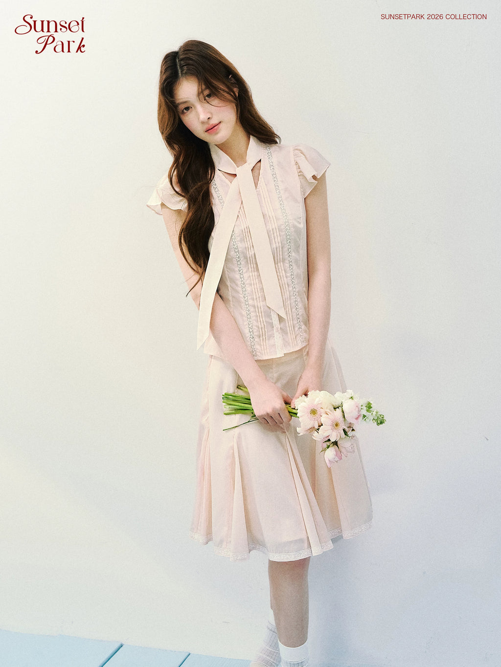SunsetPark Streamer Ruffle Shirt Skirt Set