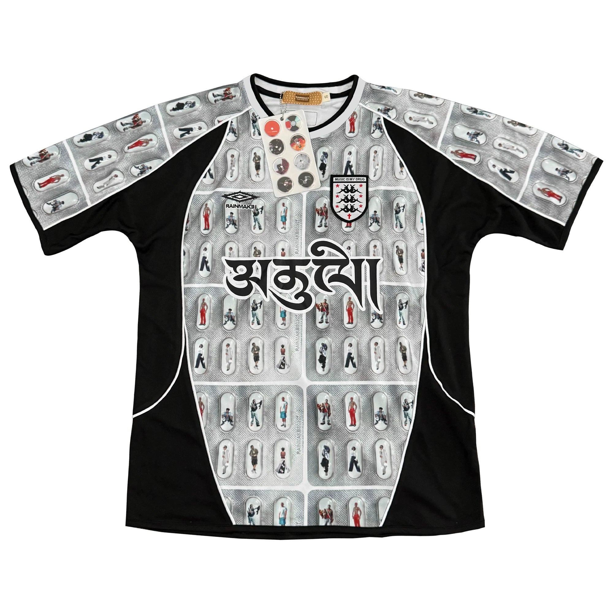 RAINMAKE Vintage Tablet Print Loose Tee
