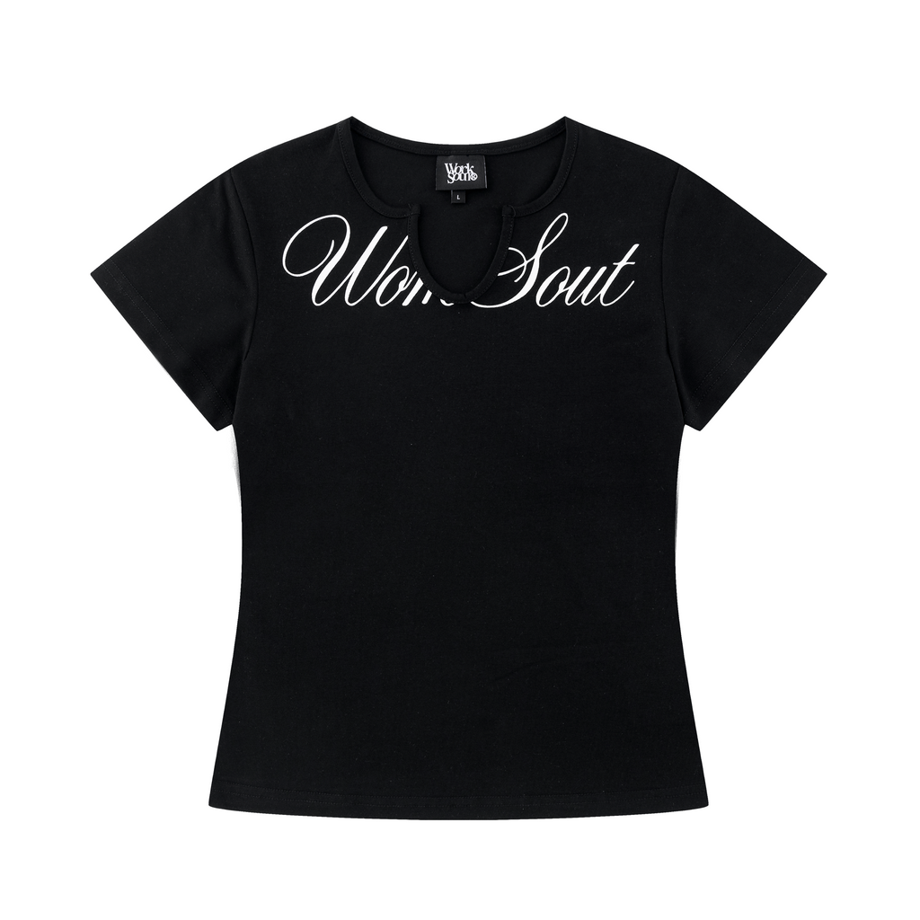 NICEBAD Slim Fit V Collar Body Printed Tee