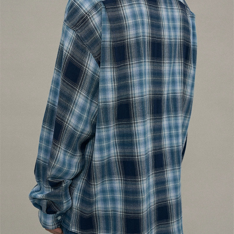 PARTIMENTO Niche Versatile Blue Plaid Tee