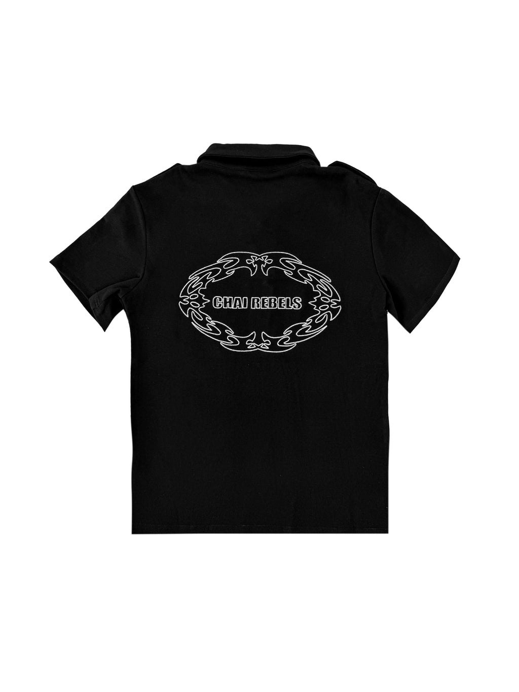 CHAI Court Rope Embroidered Waffle POLO Tee