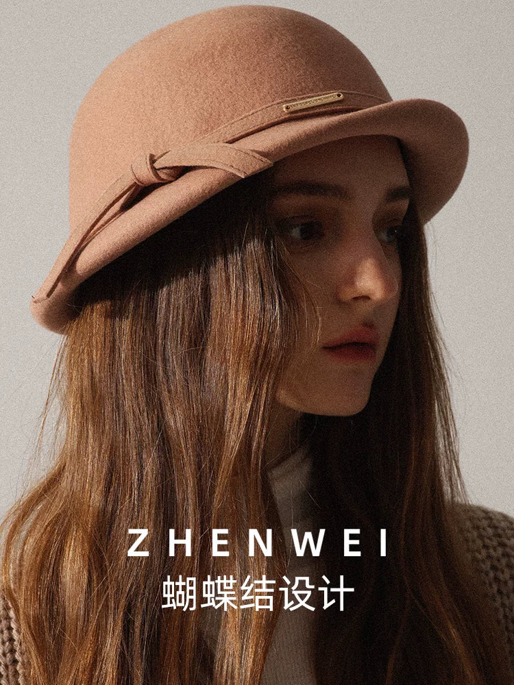ZHENWEI Wool Foreign Golden Hat