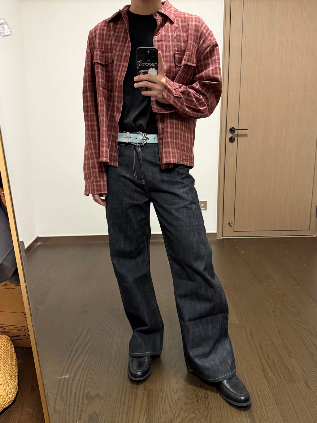 VOWPROGRES Okayama Narrow Red-edged Red-eared Jeans