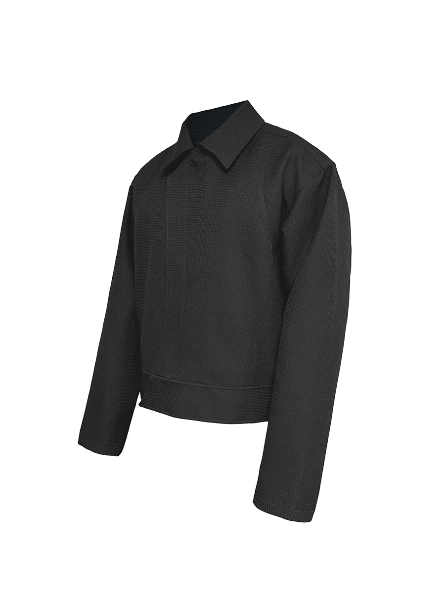 JCAESAR Short Wide Silhouette Zip Jacket