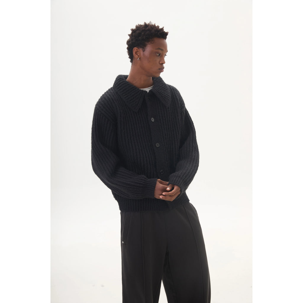 Anniehall Warm Large Lapel Thickened Sweater