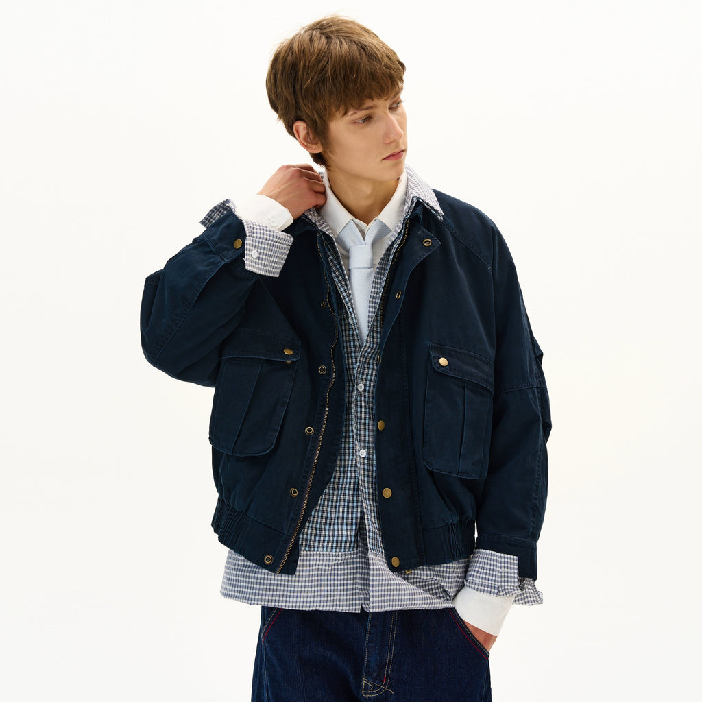 MADWITCH Vintage Distressed Deconstructed Tooling Jacket