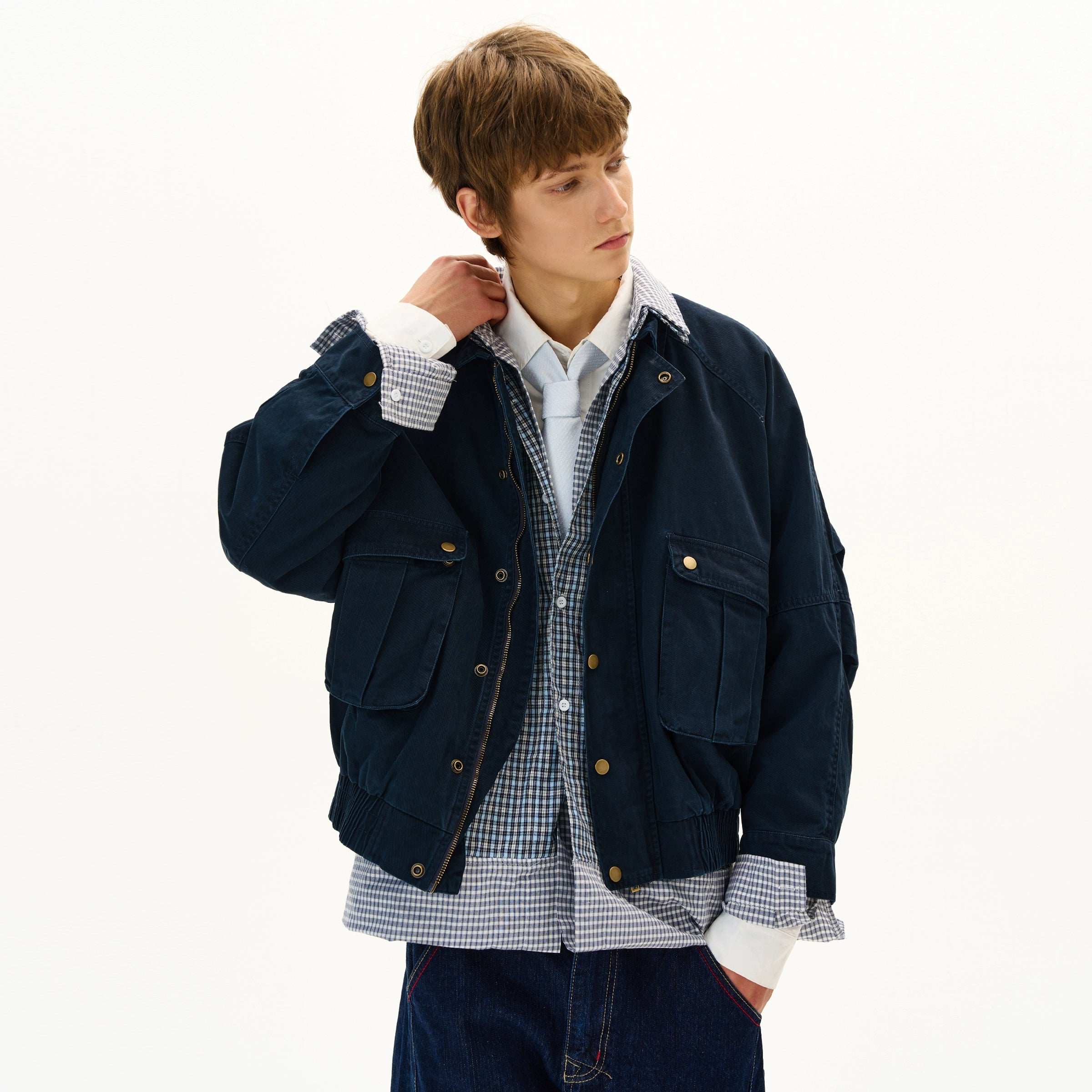 MADWITCH Vintage Distressed Deconstructed Tooling Jacket