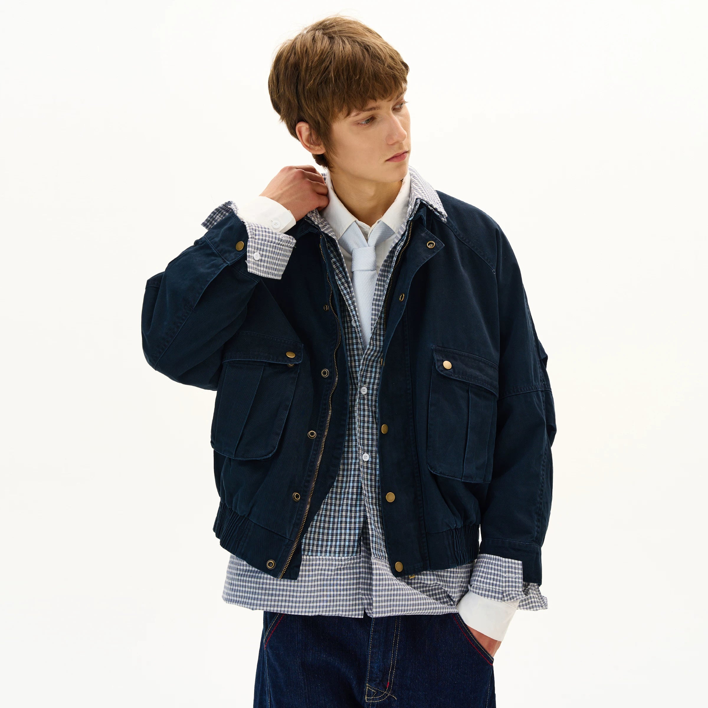 MADWITCH Vintage Distressed Deconstructed Tooling Jacket