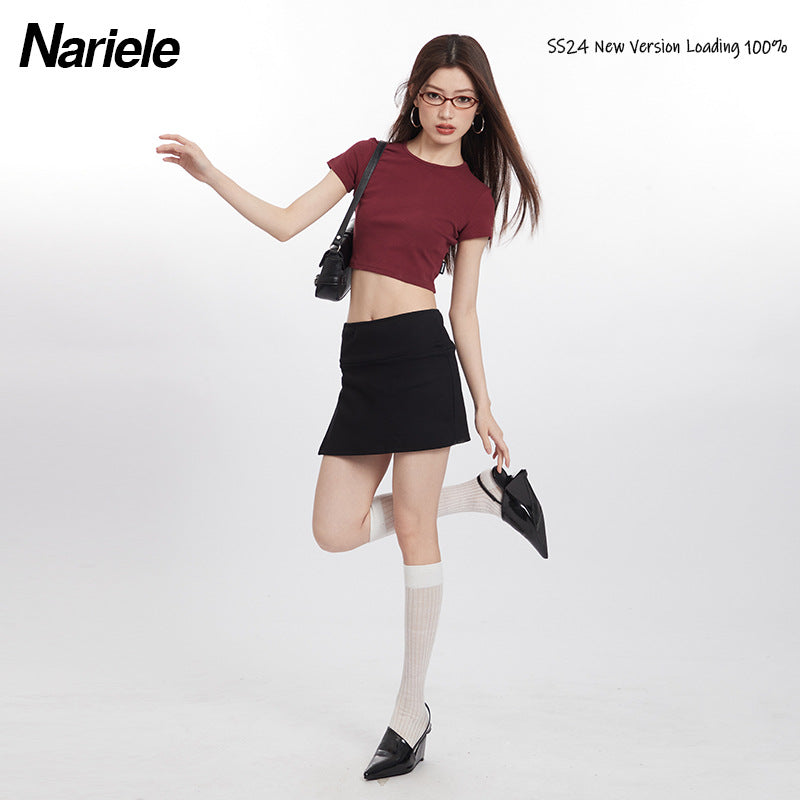 Nariele Sexy Hollow Backless Tee