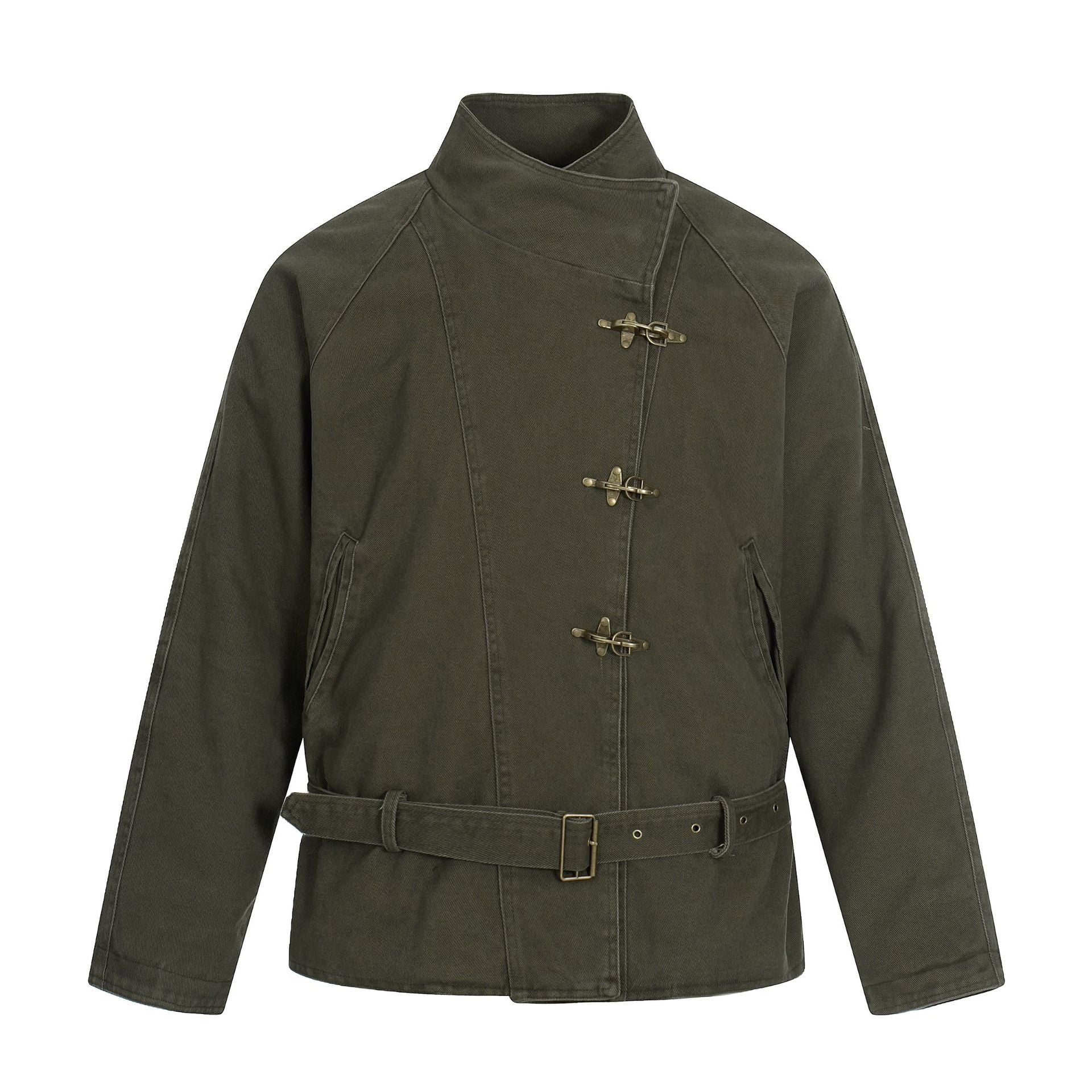 11KN buckle strap retro coat