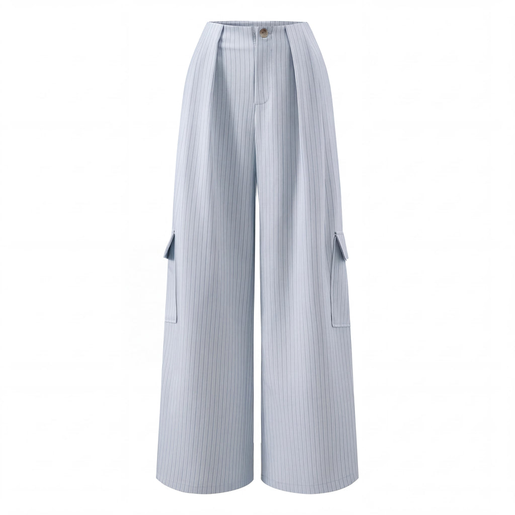 Barb Chill Sleeveless Tank Top Striped Wide Leg Pants Set