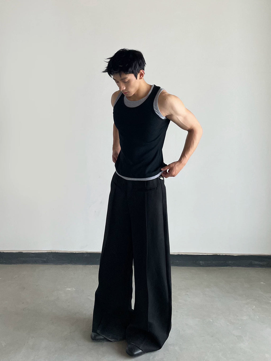 DAY NY I-shaped Fake Two-piece Slim-fit Vest