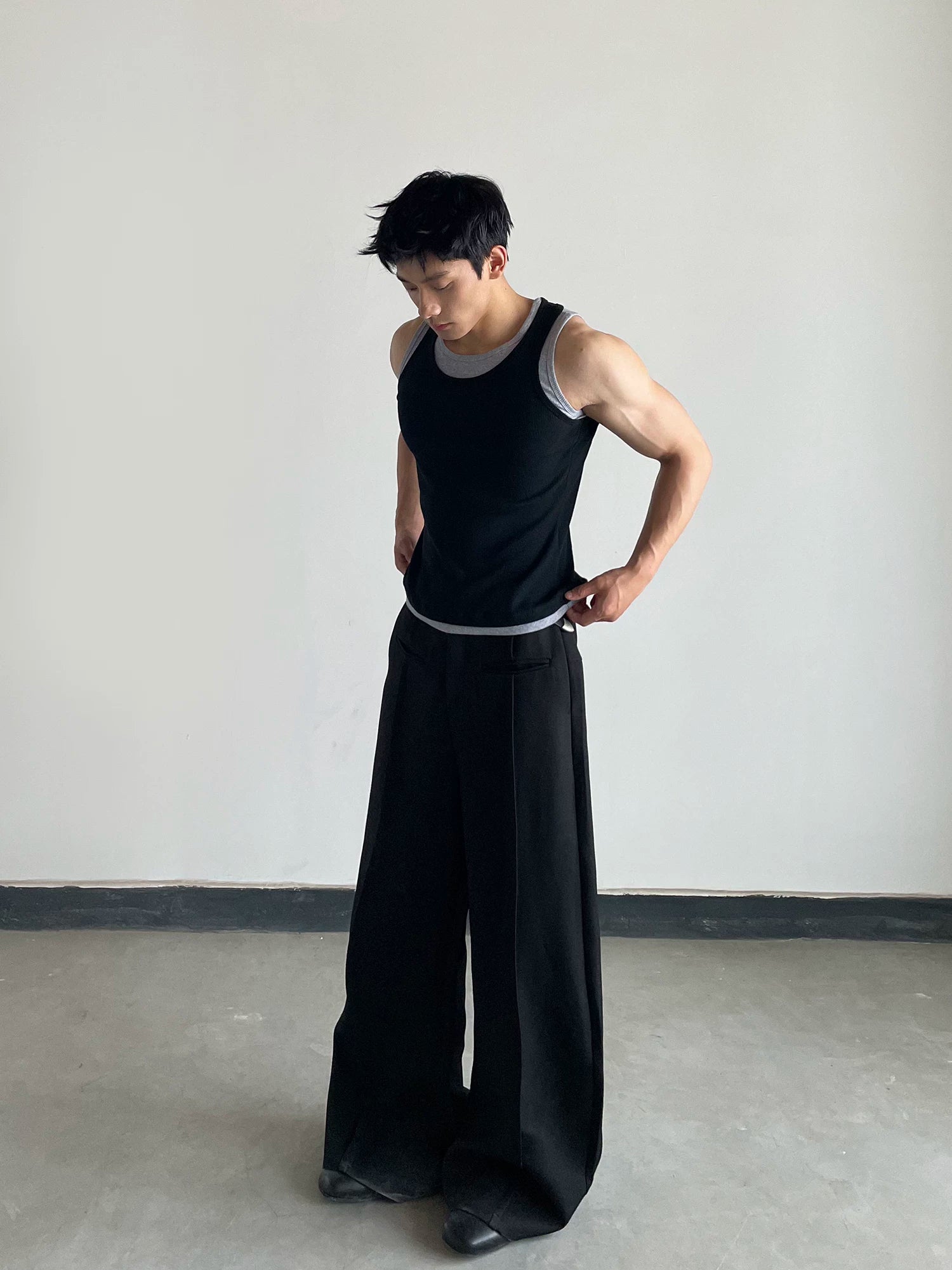 DAY NY I-shaped Fake Two-piece Slim-fit Vest