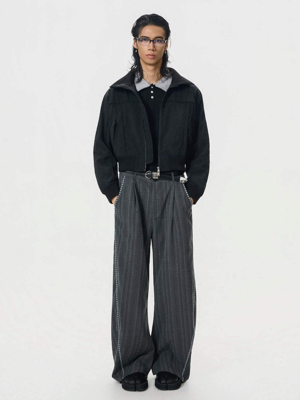 BTSG Vintage Stereo\ Short Wide Stand-Up Jacket