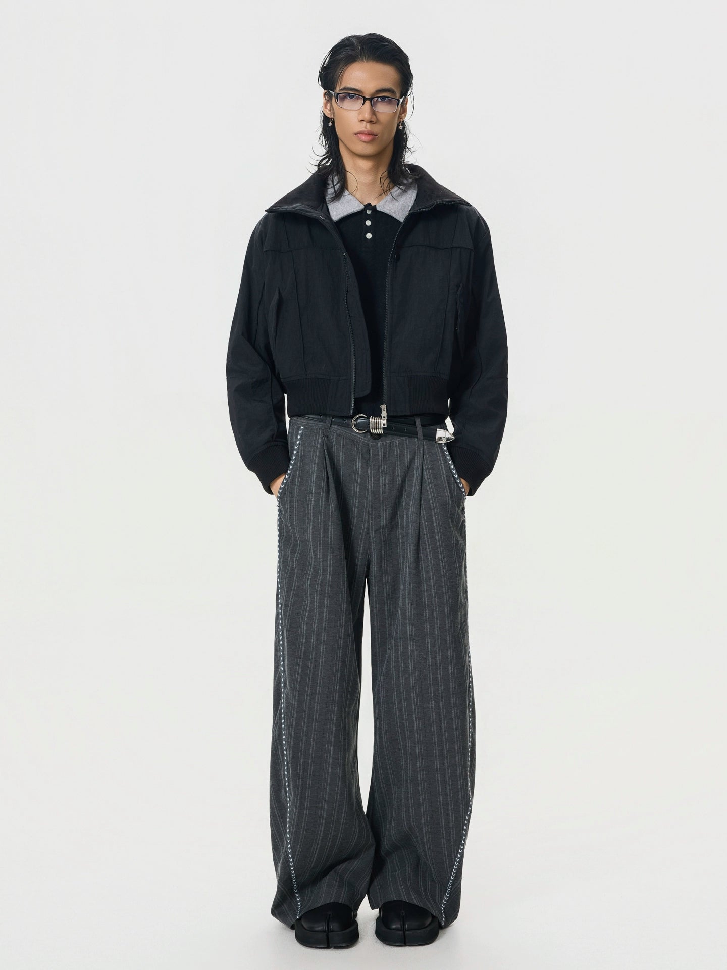 BTSG Vintage Stereo\ Short Wide Stand-Up Jacket